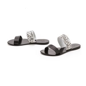 Joie Black & White high End Leather Sandals 6.5